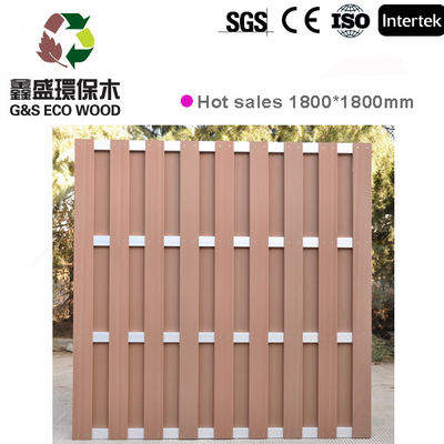 A cerca ripado composta plástica Panels WPC cerca Wood Plastic 200 x 200mm