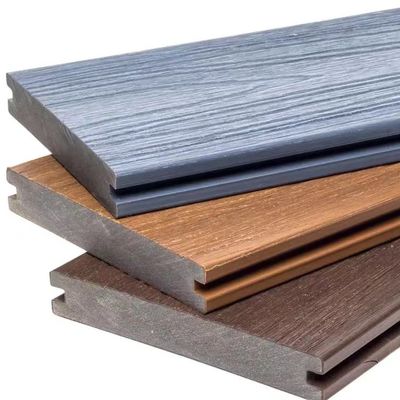 Decking 3d composto uv de Grey Wood Plastic Composite Flooring WPC da passagem anti