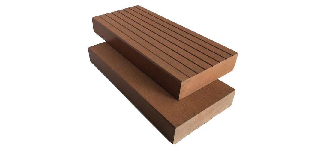 Flat Grain ISO9001 140mm 40mm WPC Solid Decking