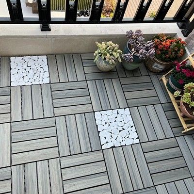 135 x Decking composto reciclado 25mm embarcam o Decking composto da borda contínua